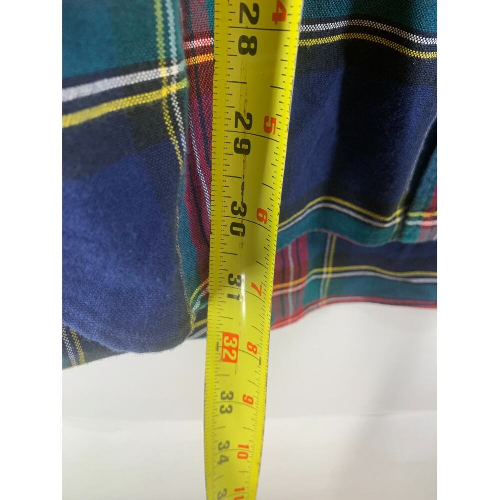 VTG Ralph Lauren Blake Terrier Dog Mens Large Button Down Shirt Tartan Plaid - Picture 6 of 7